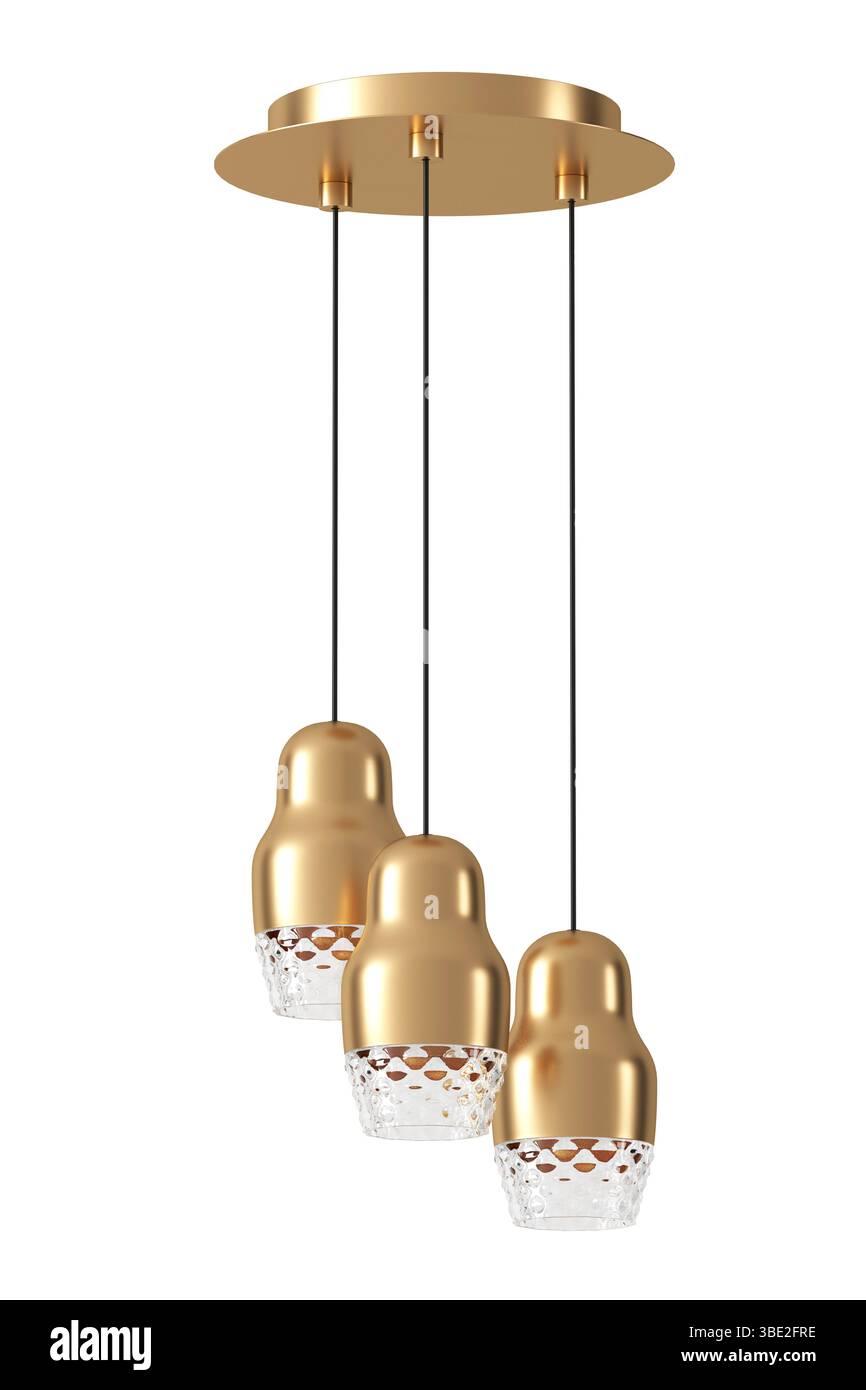 3d render Modern chandelier. isolated on background Stock Photo