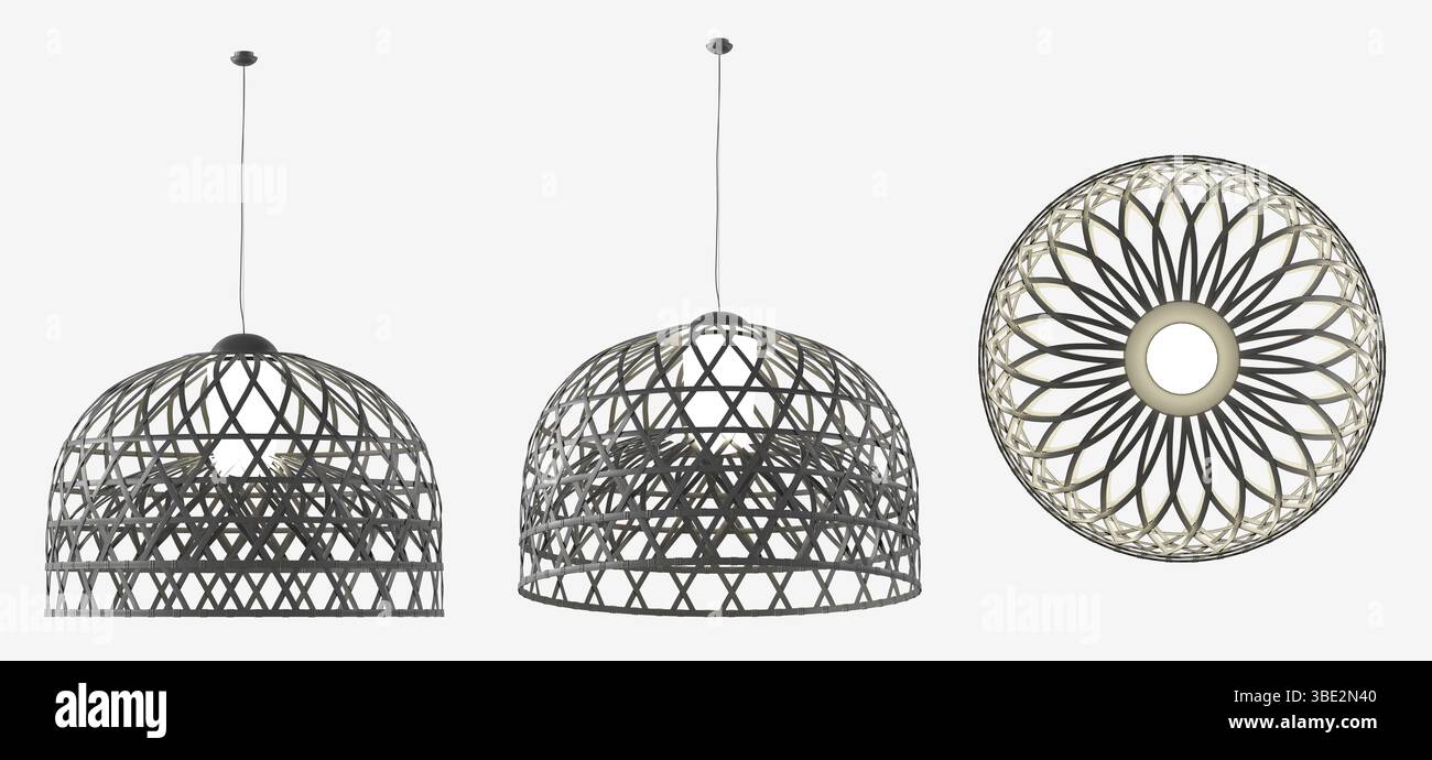 3d render Modern chandelier. isolated on background Stock Photo
