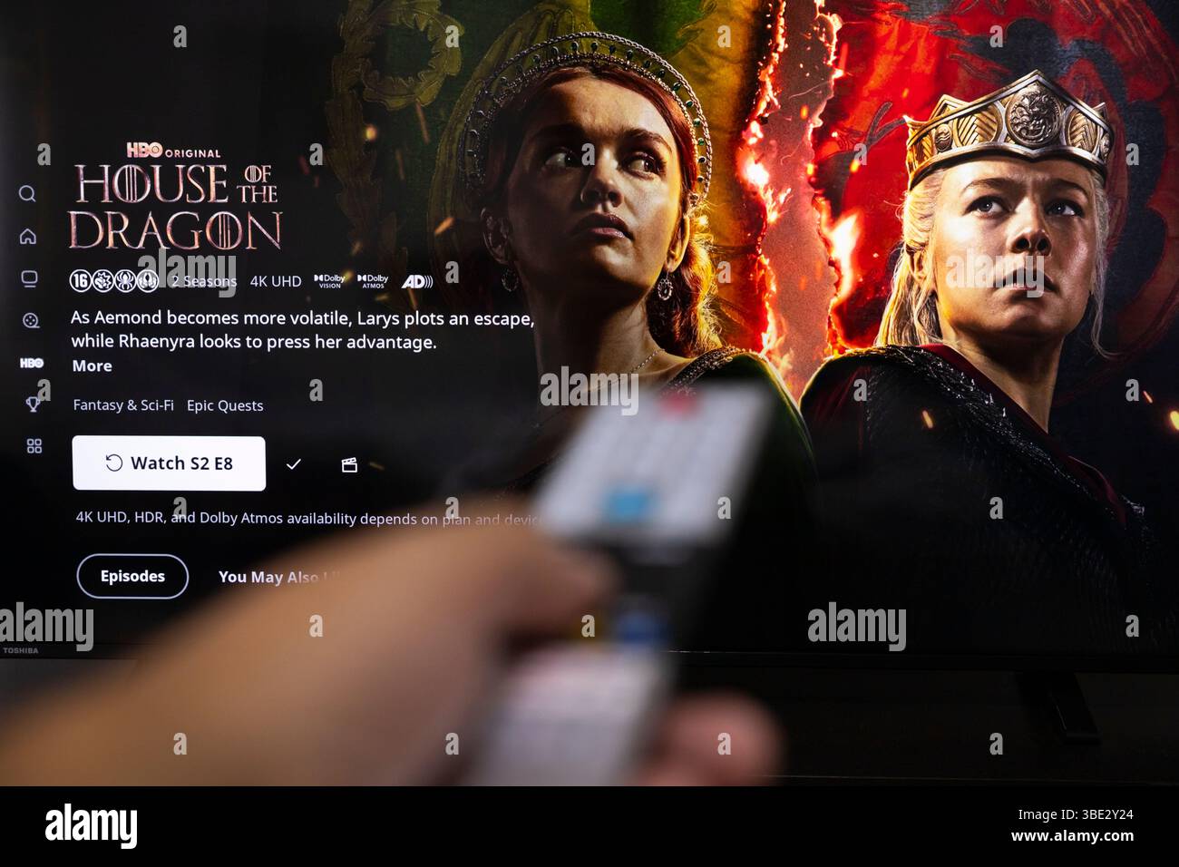 Belgrade, Serbia - May 22, 2025: Watching House of the Dragon TV series ...