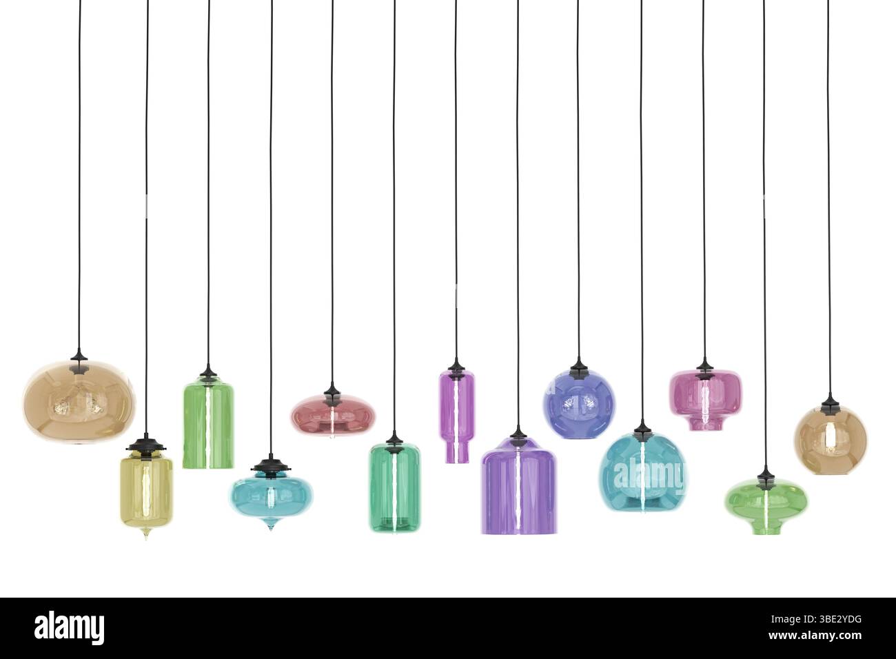 3d render Modern chandelier. isolated on background Stock Photo