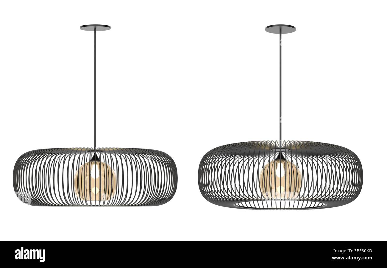 3d render Modern chandelier. isolated on background Stock Photo
