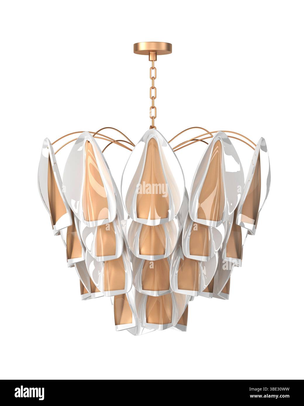 3d render Modern chandelier. isolated on background Stock Photo
