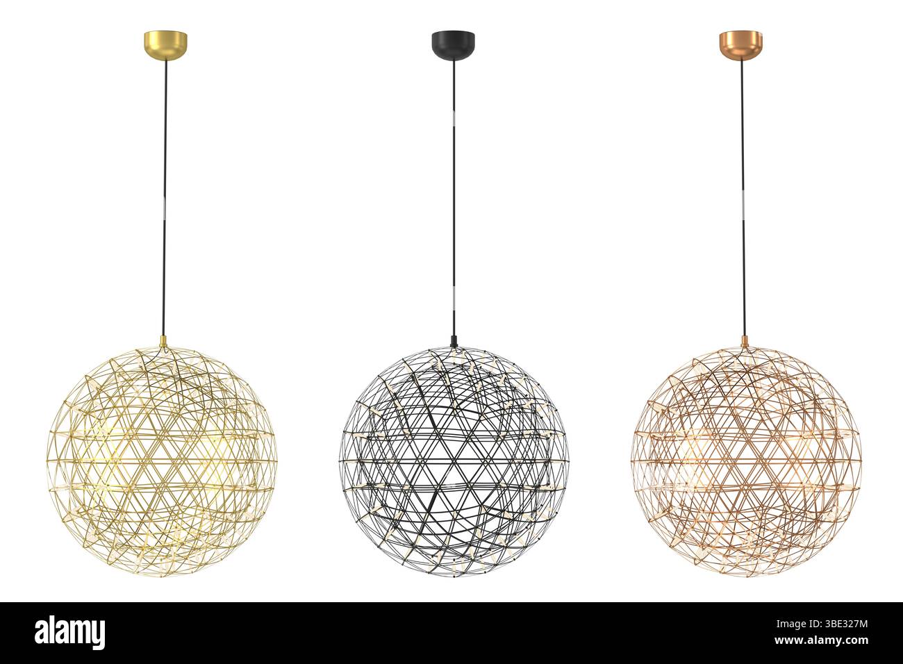 3d render Modern chandelier. isolated on background Stock Photo