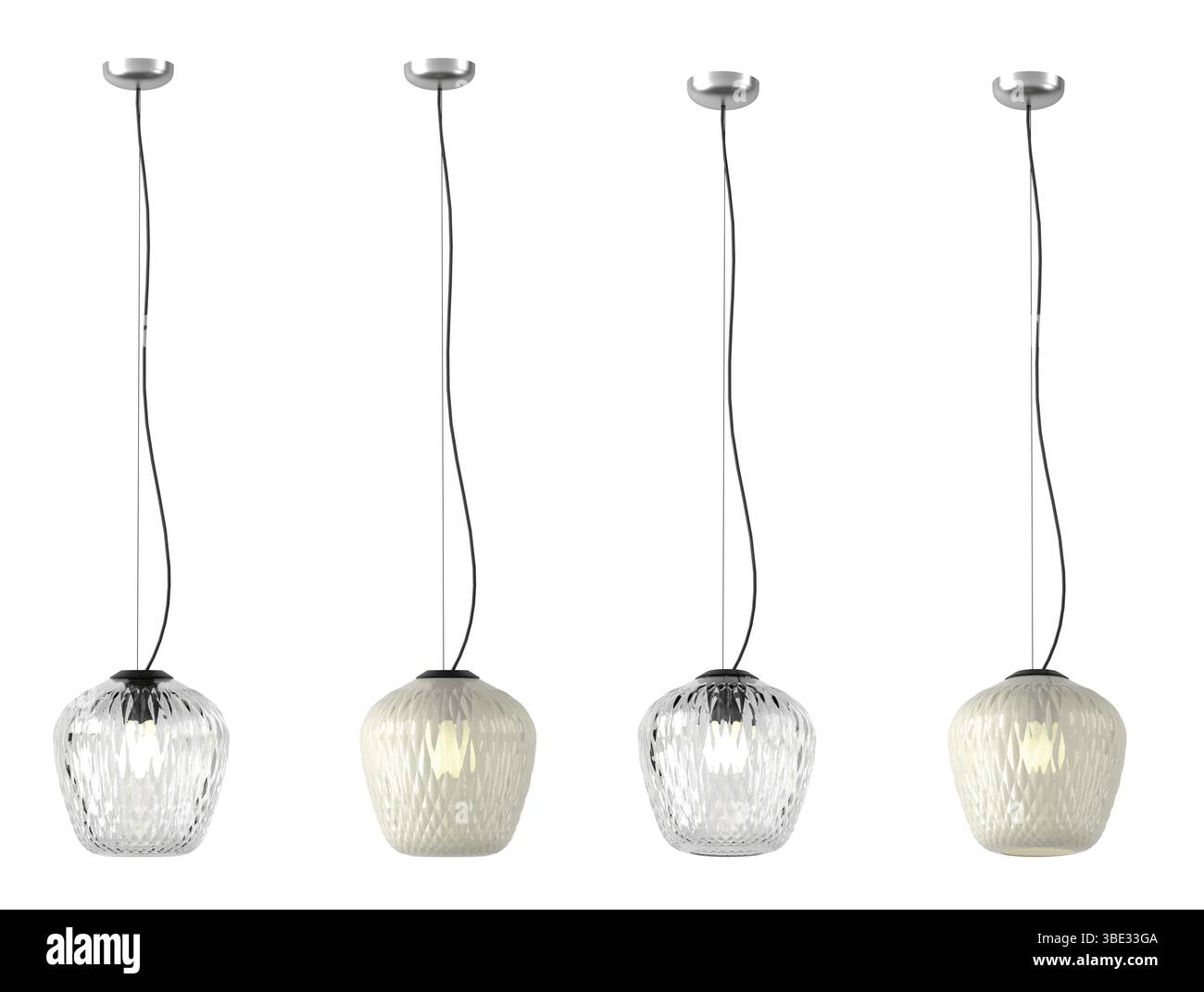 3d render Modern chandelier. isolated on background Stock Photo