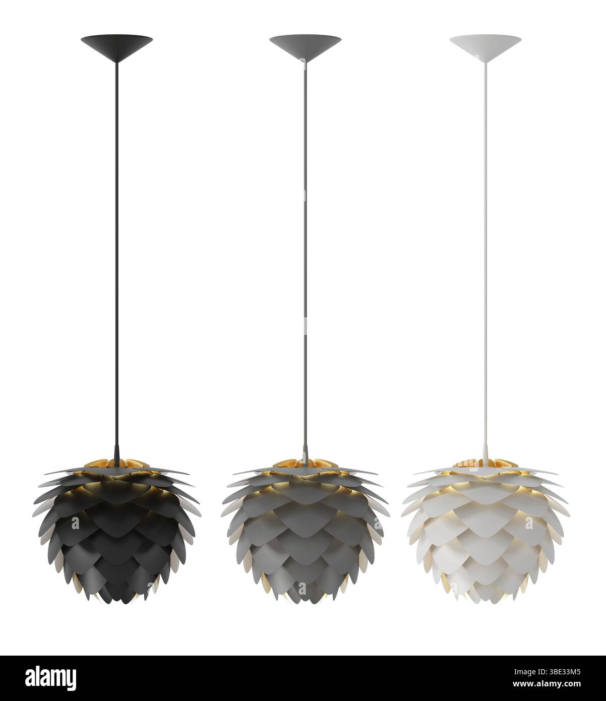 3d render Modern chandelier. isolated on background Stock Photo