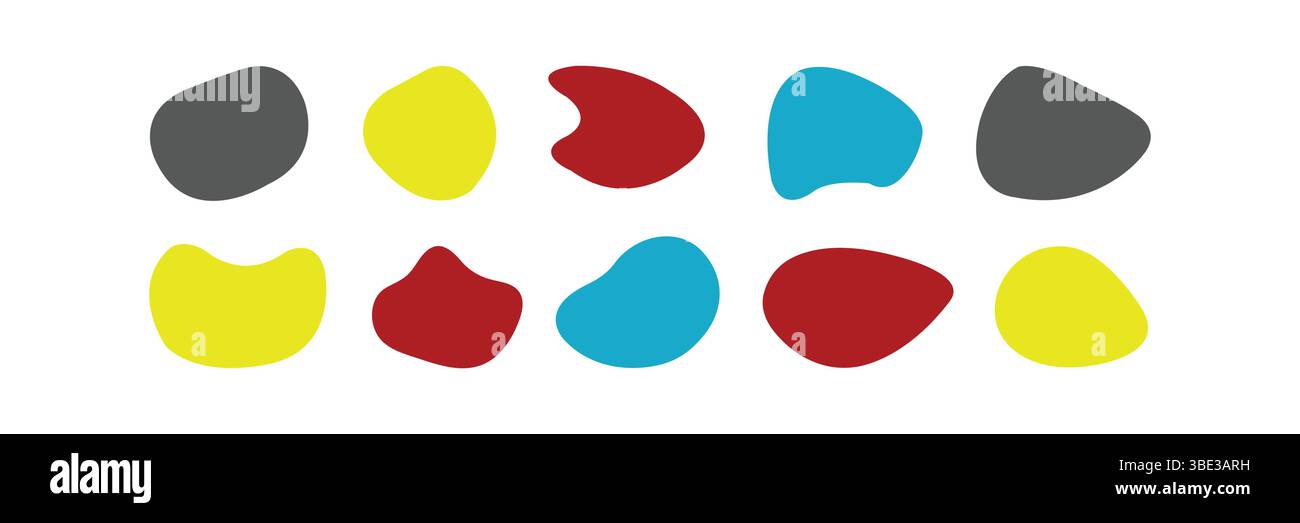Colorful blob vector set collection. Abstract shapes, fluid design elements, modern graphics. Stock Vector