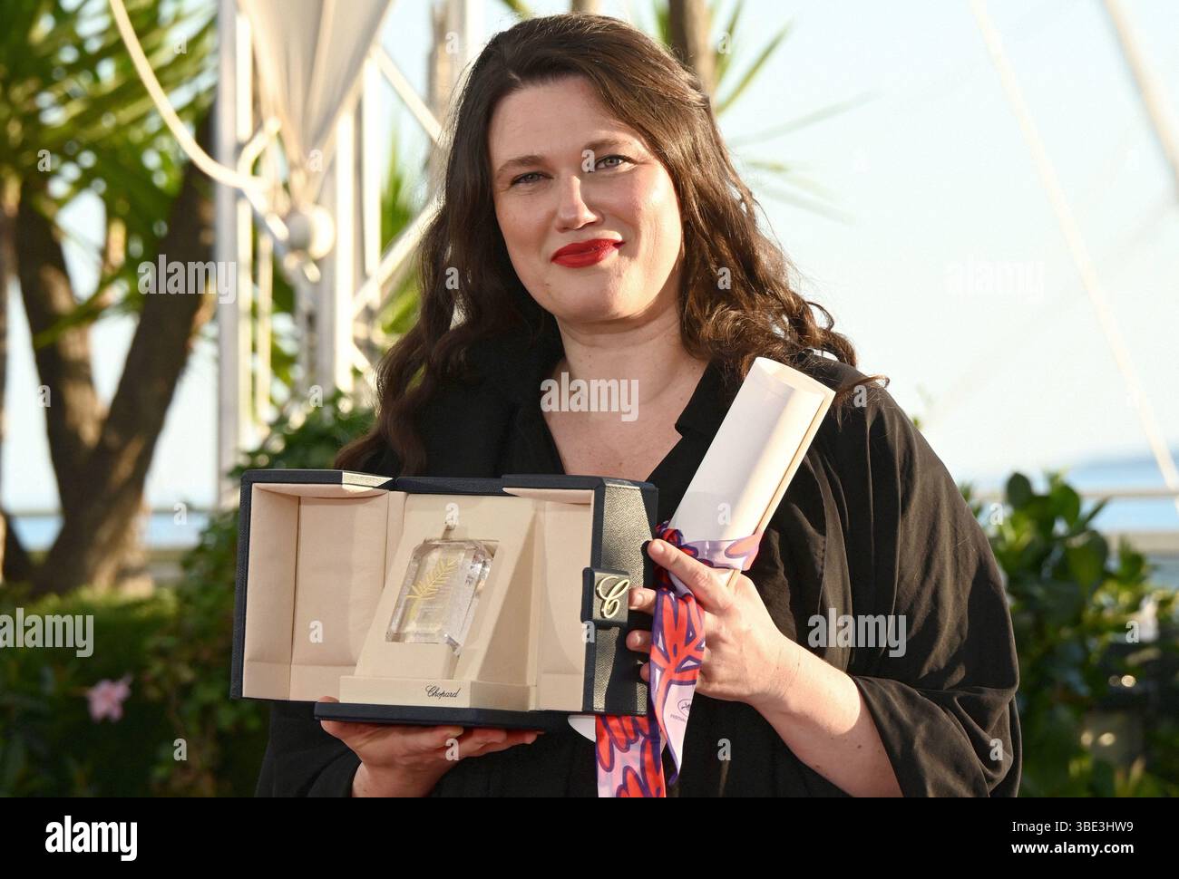 The Prix du Jury ('Jury Prize') for the film 'Sound of Falling' awarded to its director Mascha Schilinski. Photocall of the 78th Cannes Film Festival Winners 24 May 2025 Stock Photo