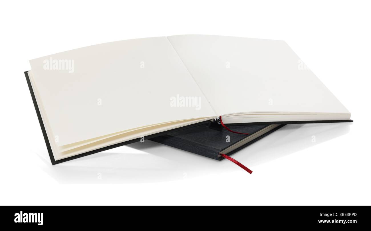 Two stylish hardcover notebooks isolated on white Stock Photo