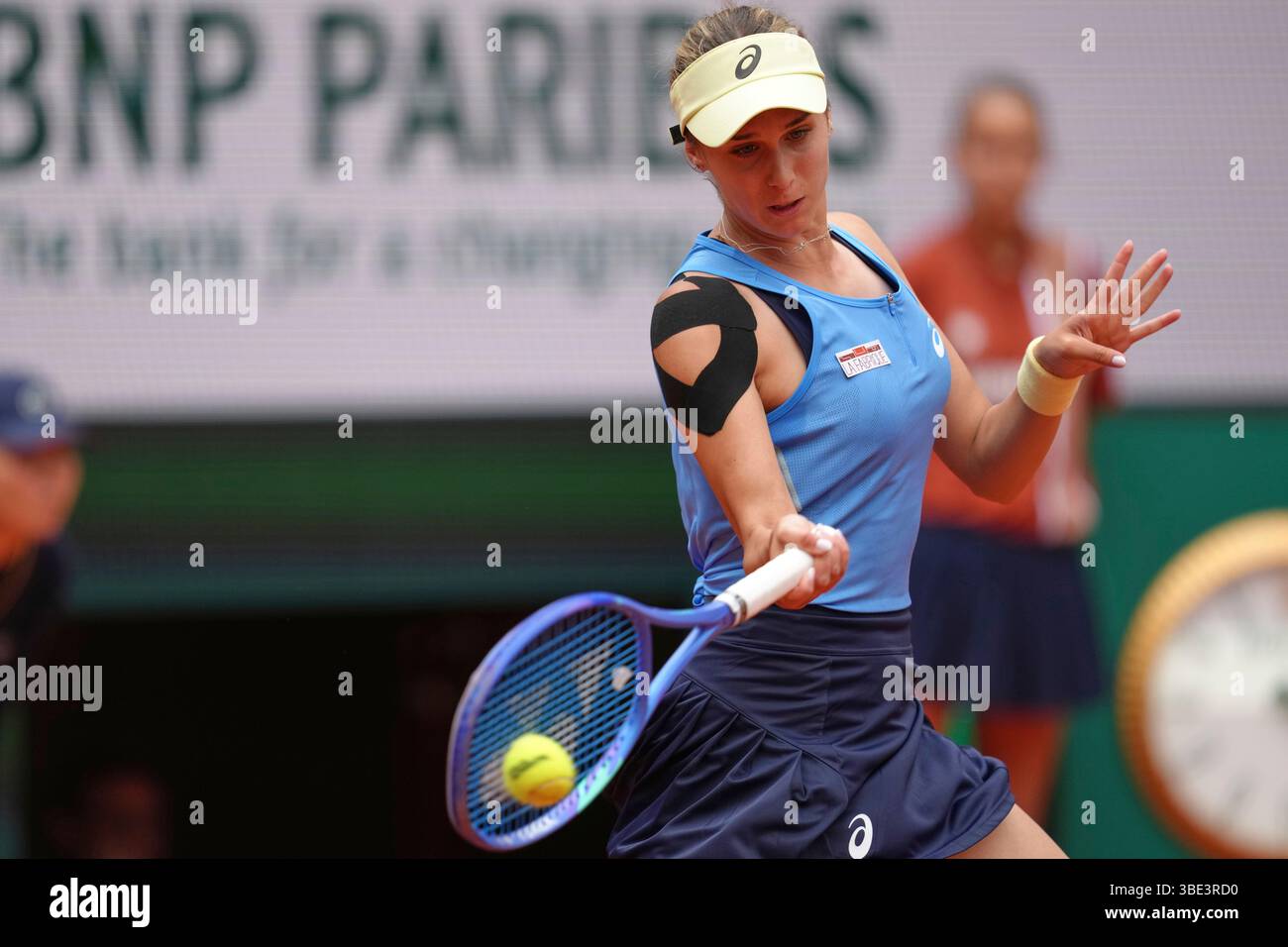 Romania's Anca Todoni returns the ball to Jessica Pegula of the U.S ...