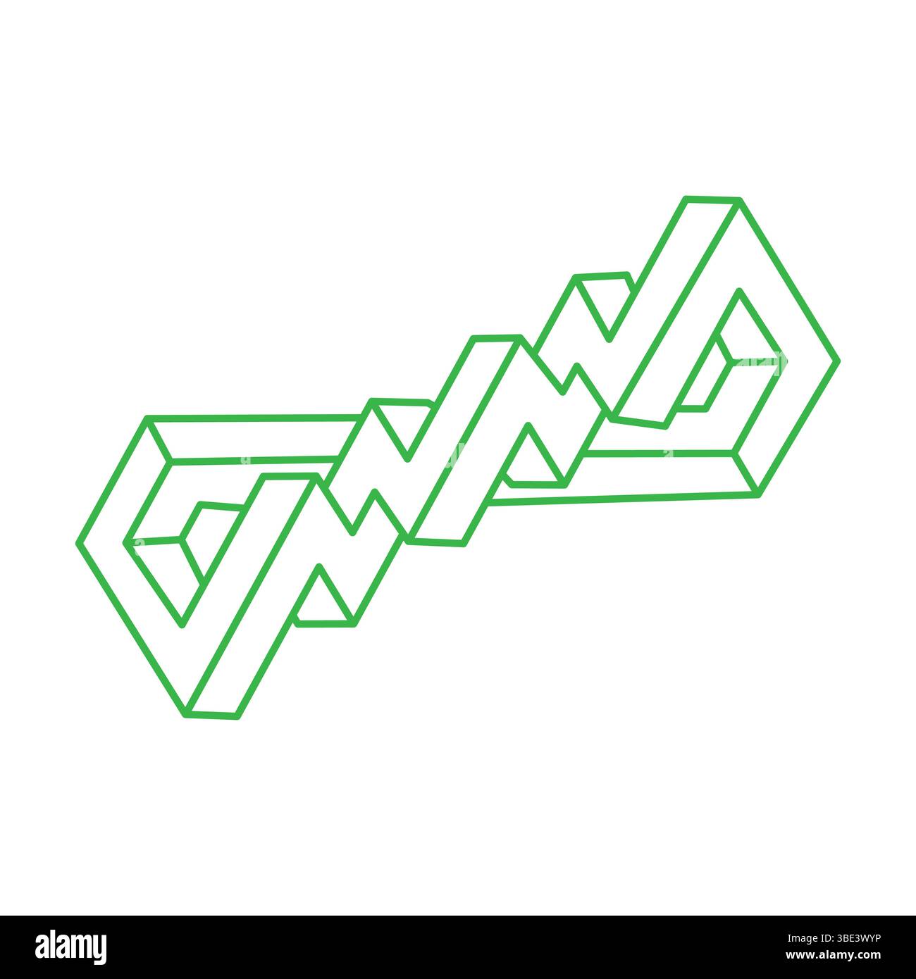 Impossible shapes. Optical illusion. Sacred geometry figure. Abstract ...