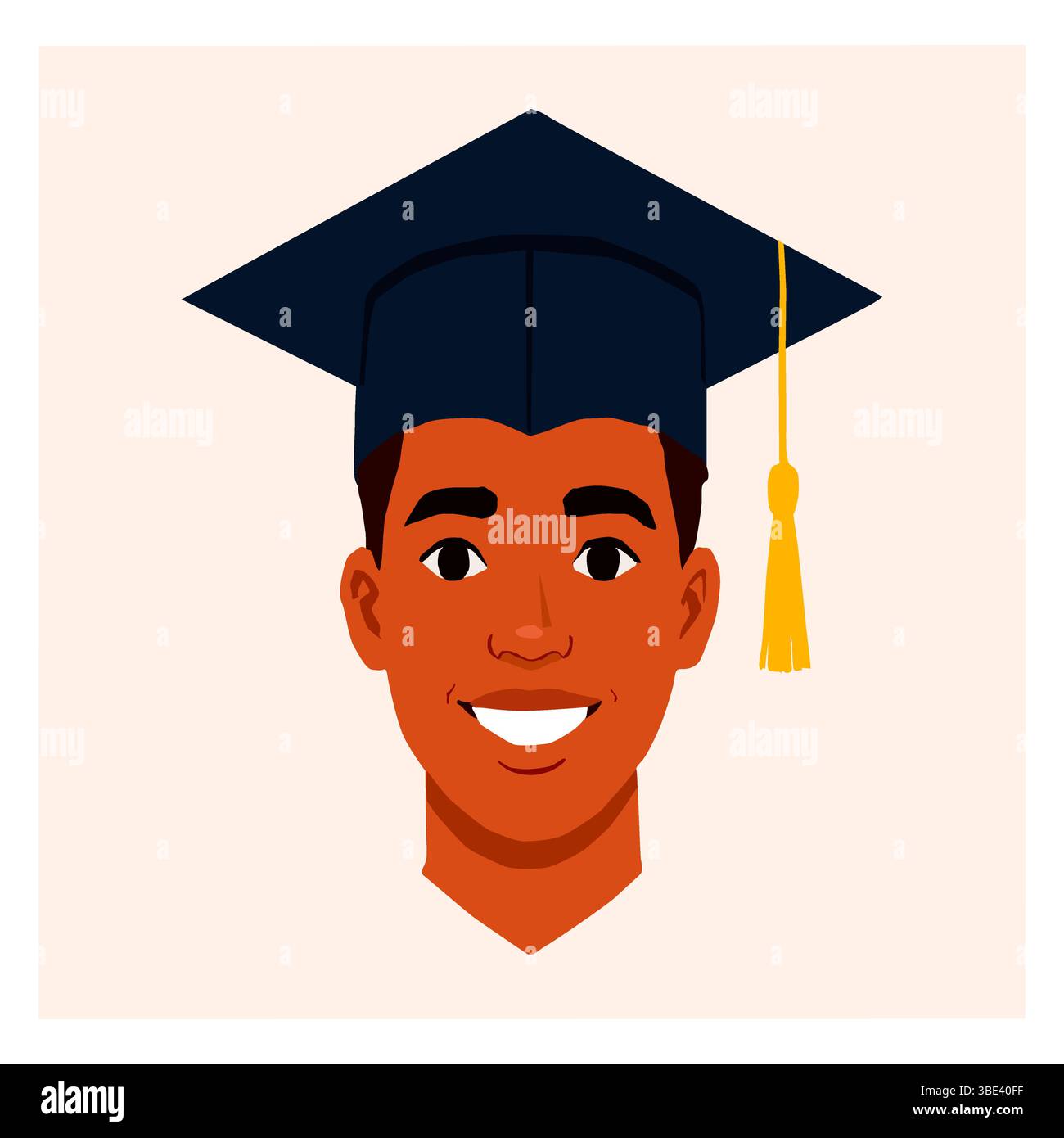 Happy female graduate in mortarboard Stock Vector Images - Alamy