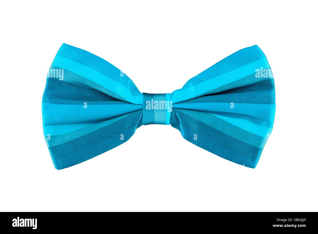 Bright blue bow tie isolated on white background with clipping path Stock Photo