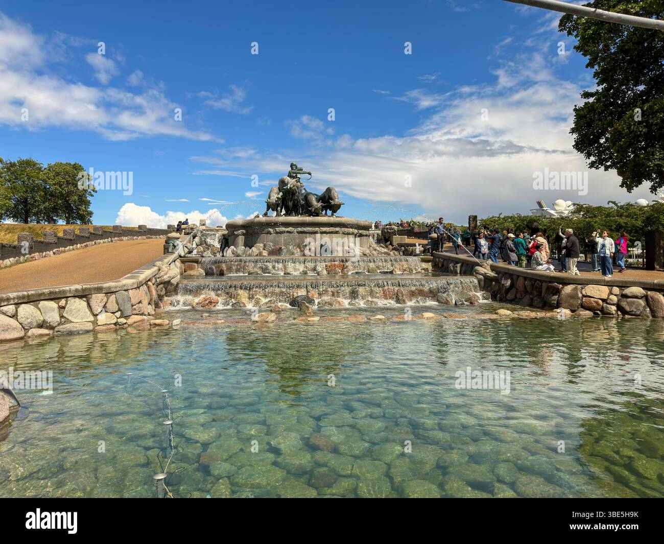 Gefion-Brunnen in Kopenhagen �C Bronze-Skulptur der nordischen G?ttin mit Ochsen Stock Photo