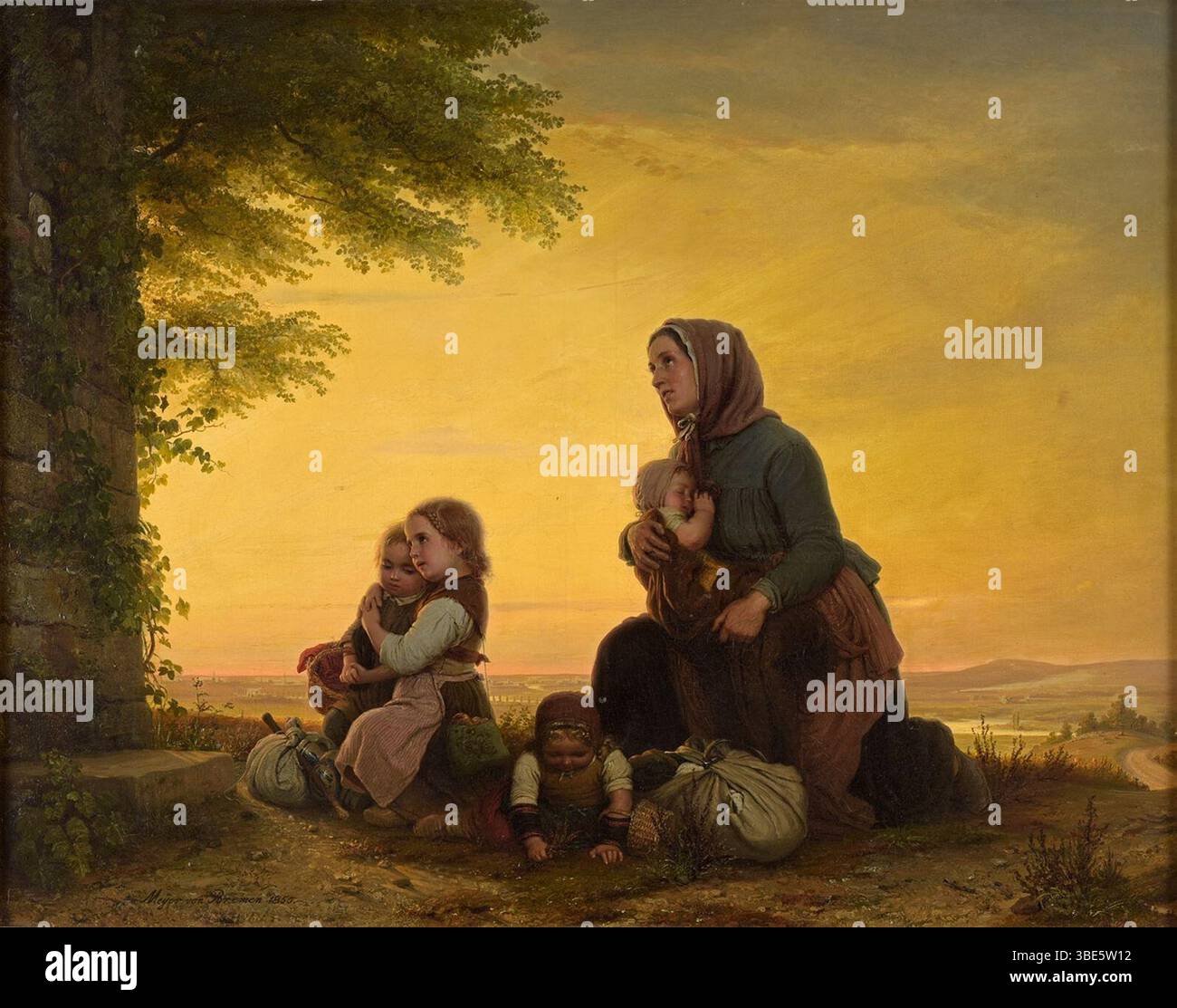 中川澄子、【雨の朝】、希少な額装用画集より、新品額装付 中川澄子、【雨の朝】、希少な額装用画集より、新品額装付 Johann Meyer