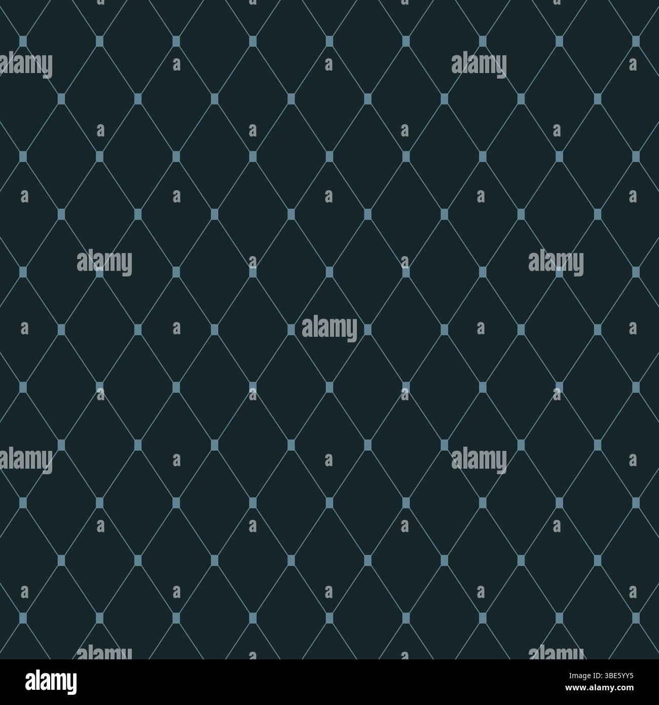 Seamless dark teal diamond pattern with subtle dotted lines background texture Stock Vector