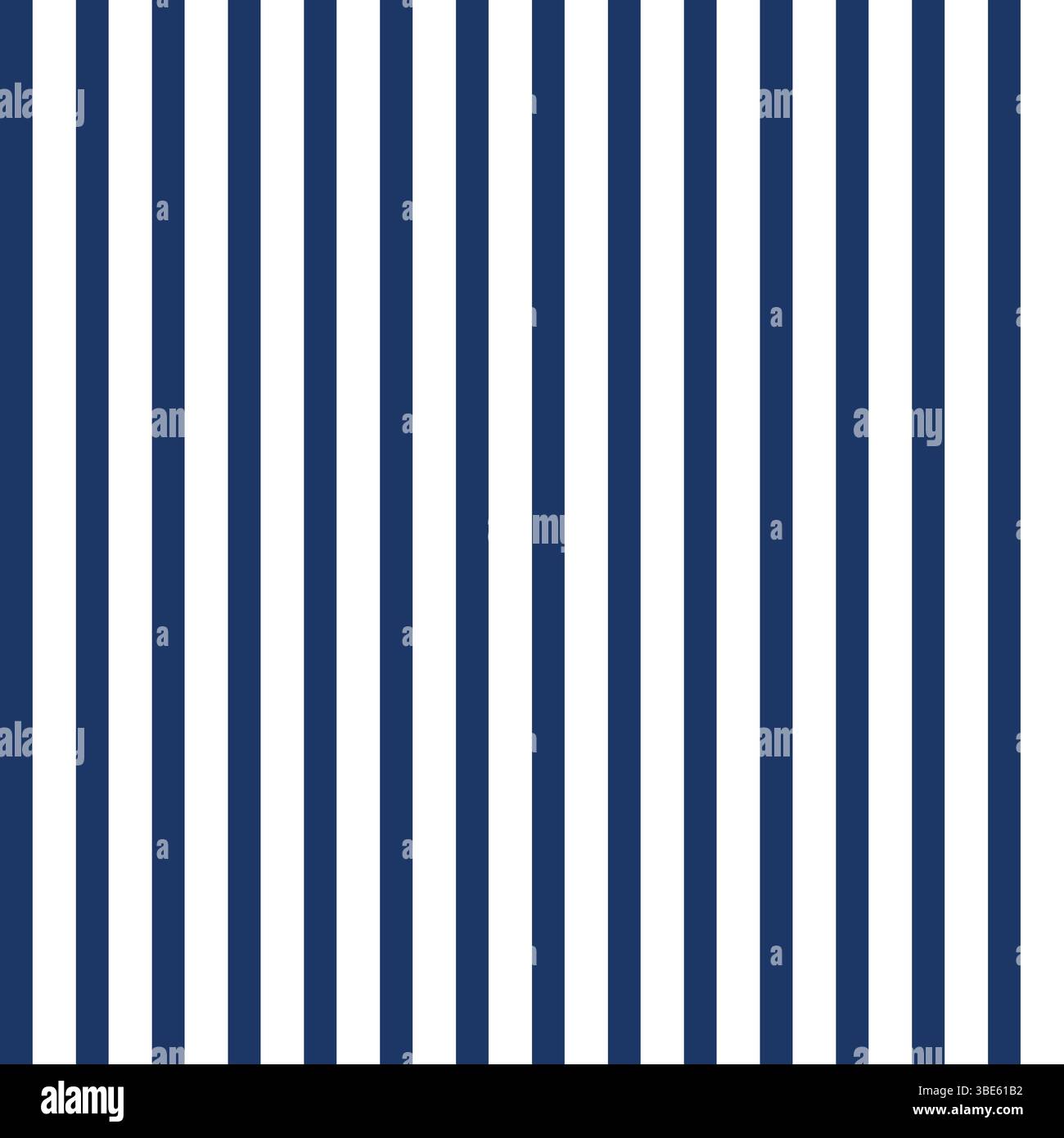 Classic navy blue and white vertical stripe pattern seamless repeat texture Stock Vector
