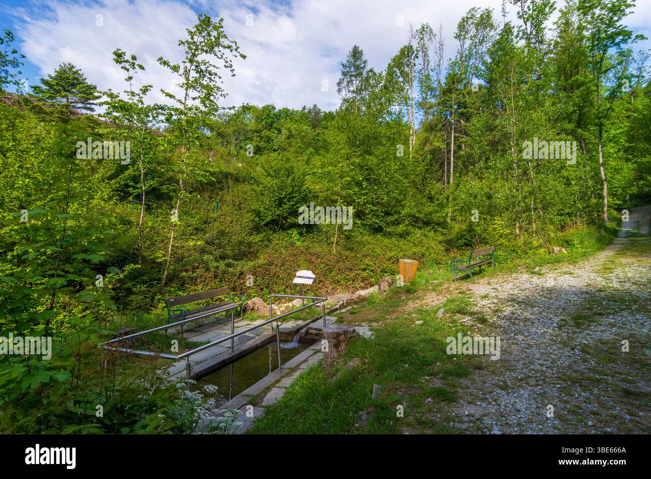Sankt Radegund bei Graz: Kneipp device in Region Graz, Steiermark, Styria, Austria Stock Photo