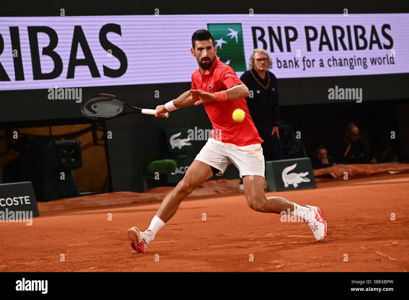 Djokovic Joao Fonseca court Philippe Chatrier 2025