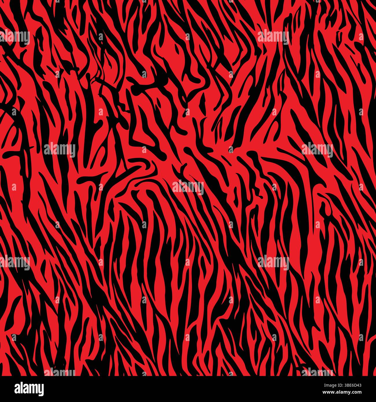 Red and black zebra pattern texture isolated on transparent background Stock Vector