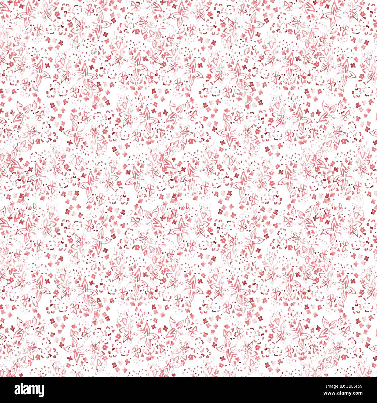 Dusty rose scattered speckles on white background seamless pattern texture Stock Vector