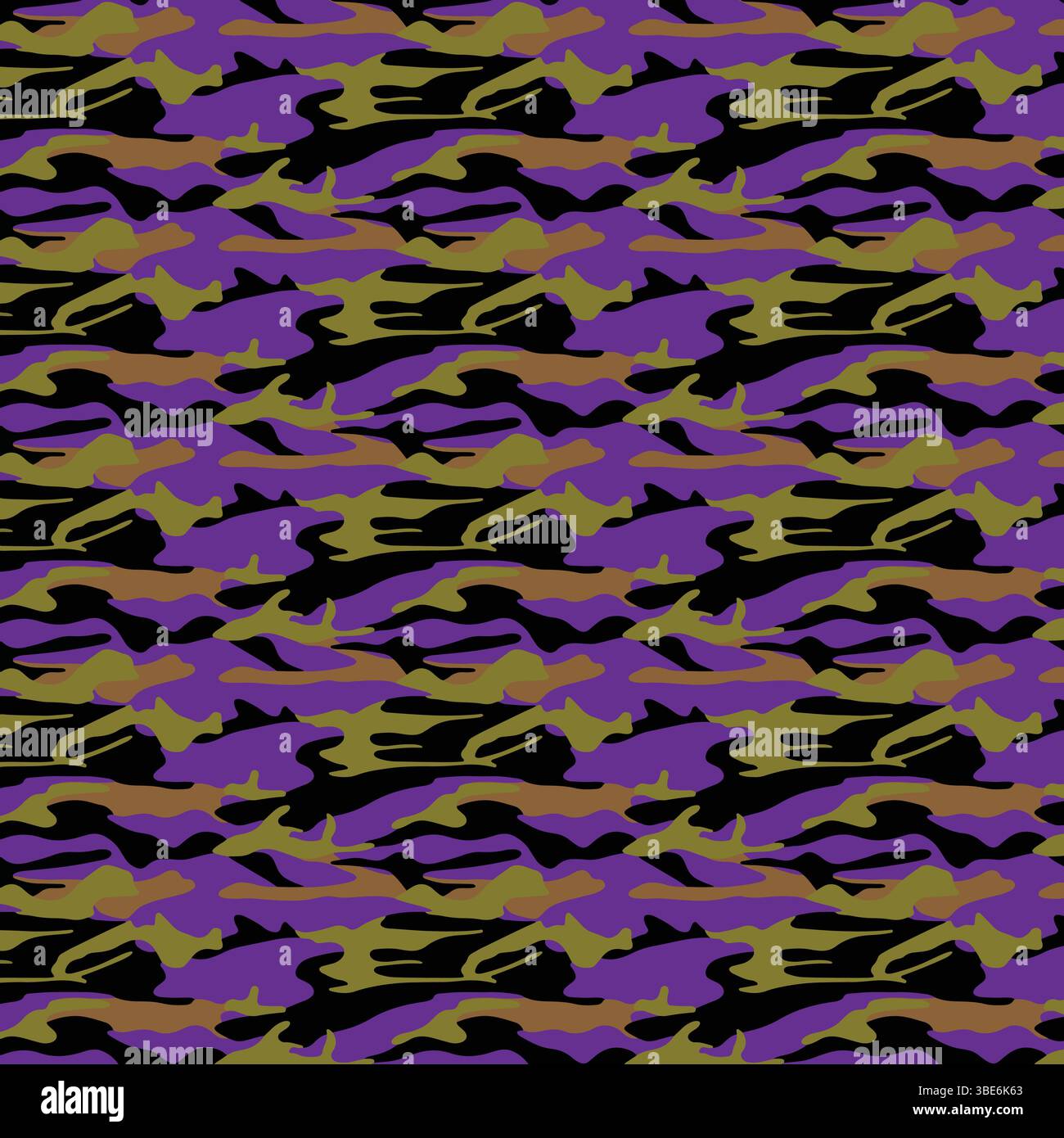 Abstract purple and olive green camouflage pattern seamless repeat texture Stock Vector