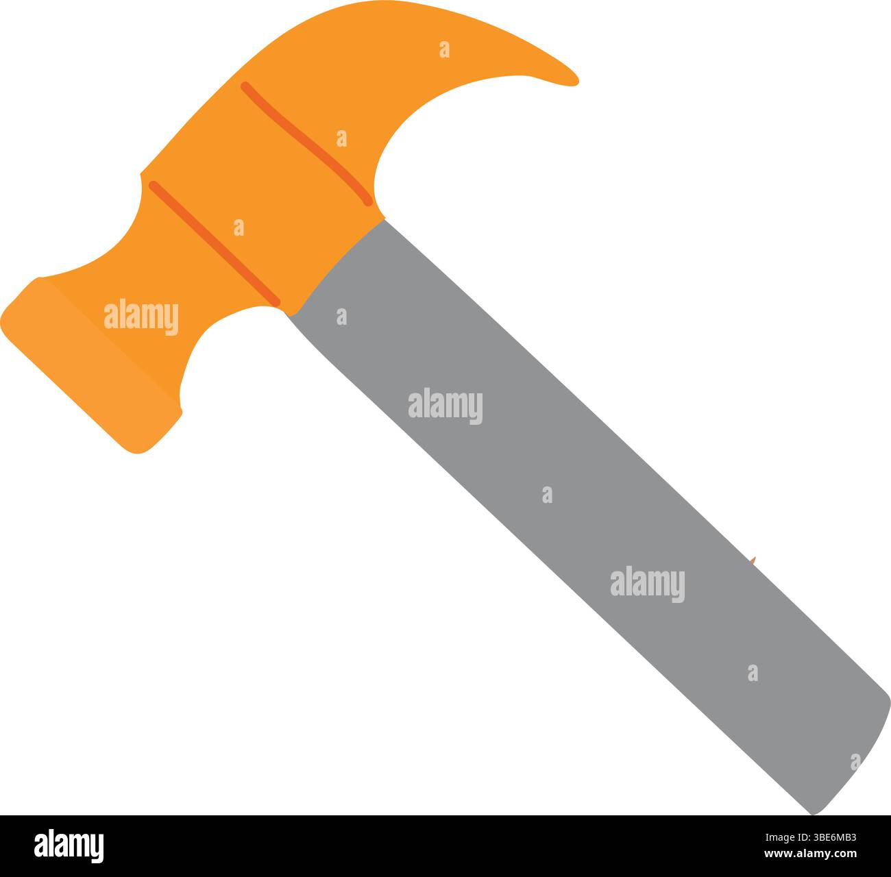 Hammer with grey handle. Vector Stock Vector Image & Art - Alamy