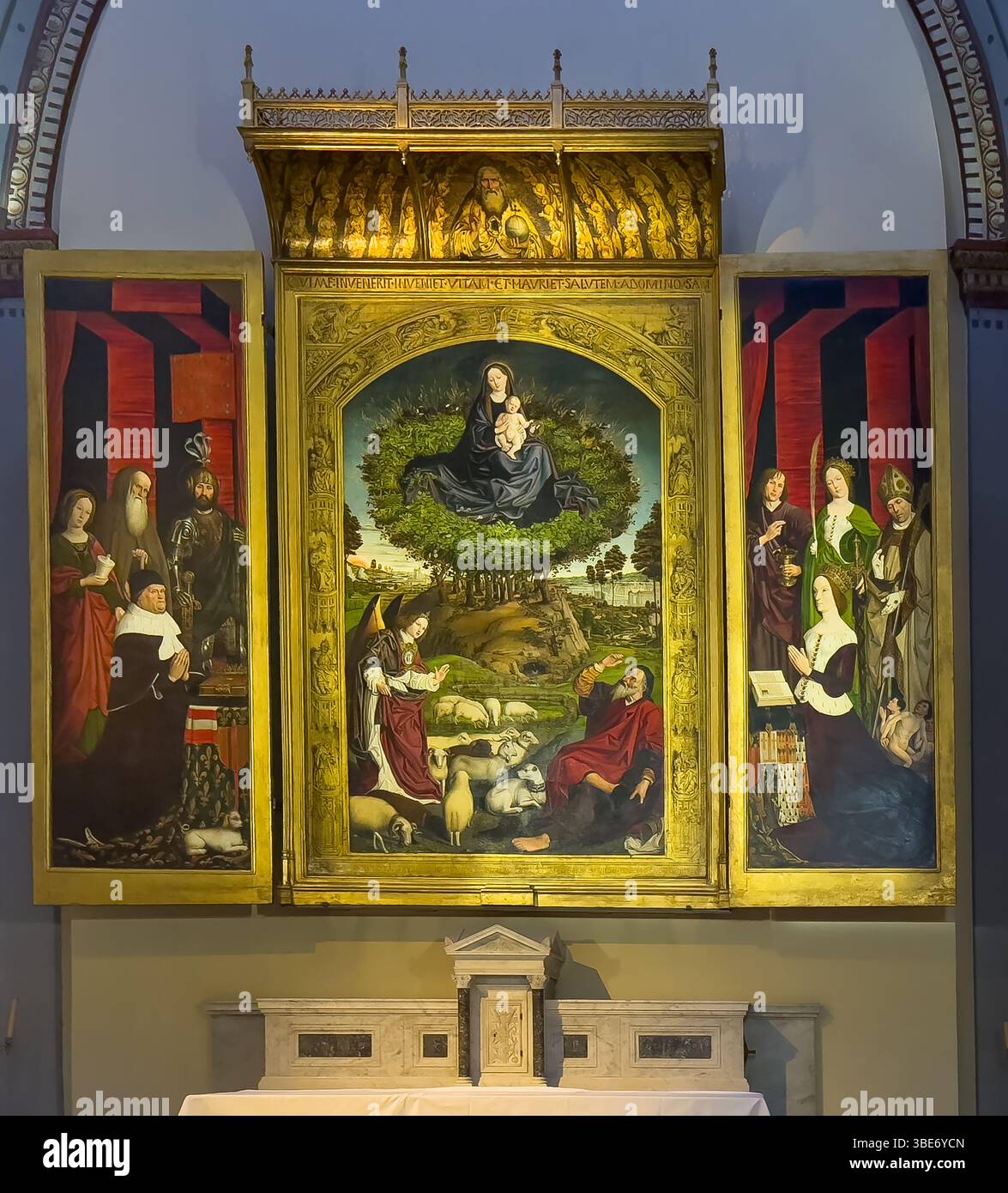 The burning bush triptych by nicolas froment hi-res stock