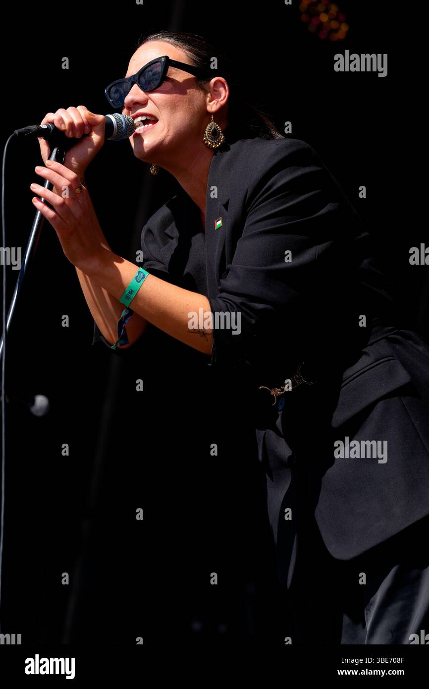 Nadine Shah performing at Bearded Theory Festival, Catton Park ...