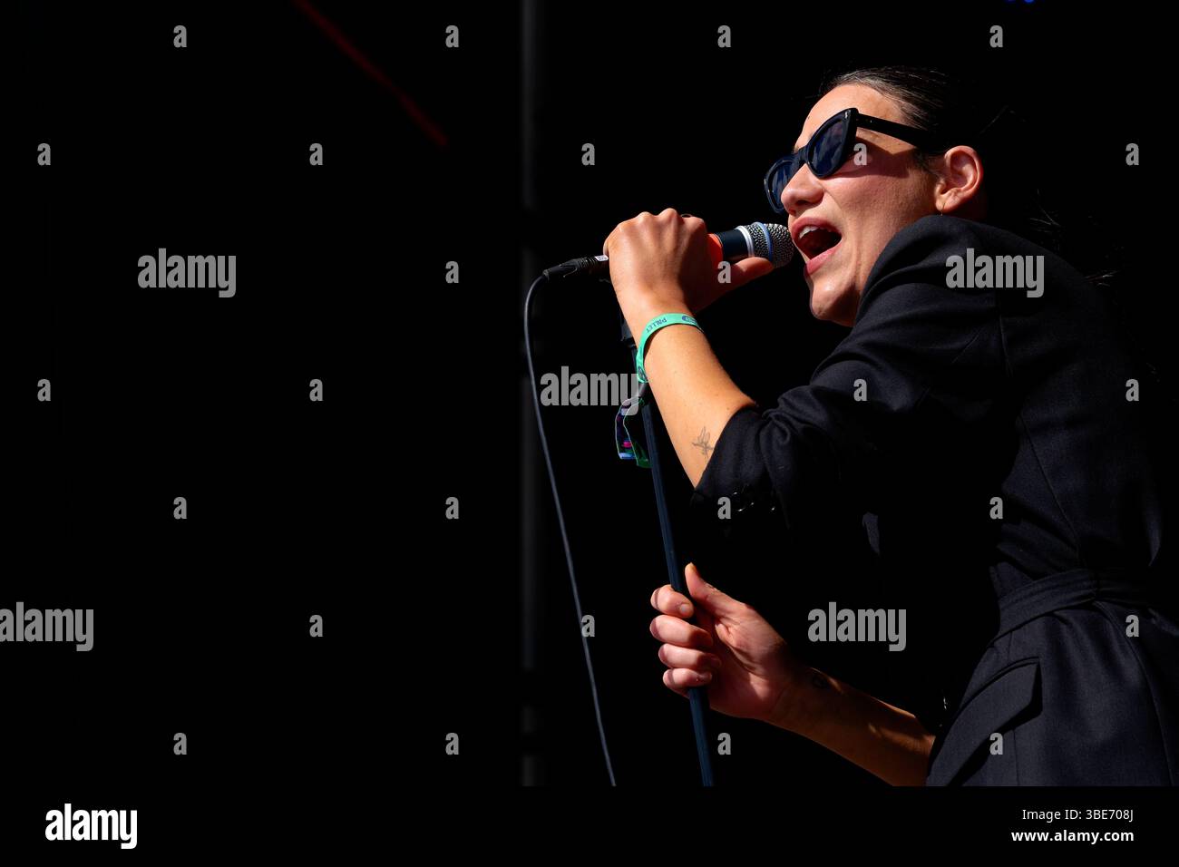 Nadine Shah performing at Bearded Theory Festival, Catton Park ...