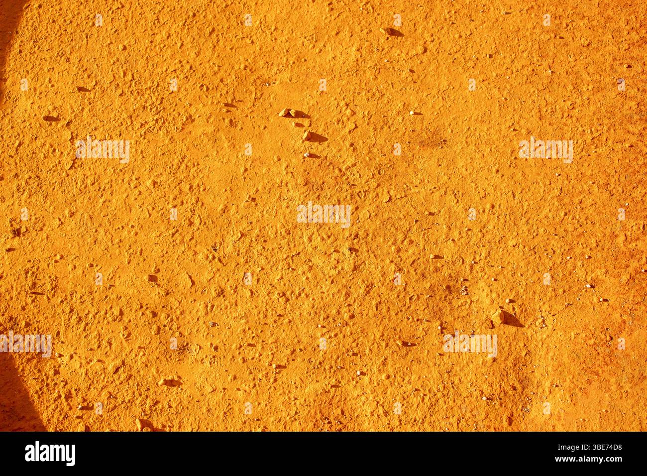 Rust on a metal flat dish. Natural oxidation. Stock Photo
