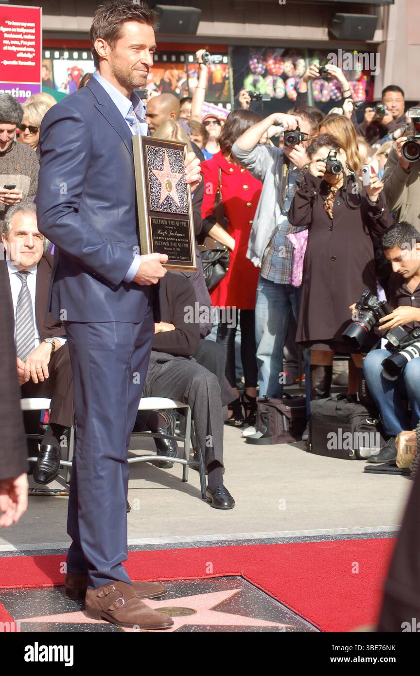 Hugh Jackman gets his star on the Hollywood Walk of Fame, celebrating ...