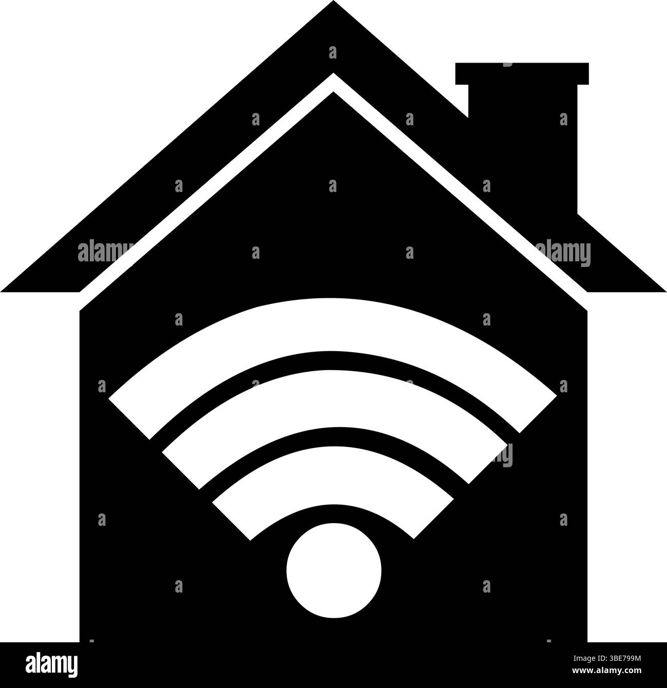 vector illustration black and white icon automation and smart home ...
