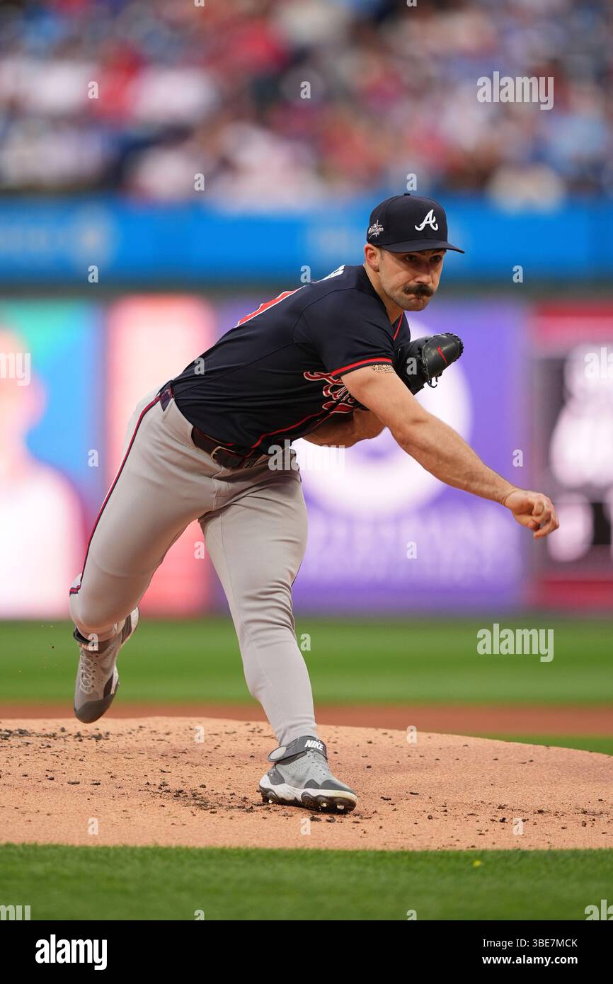 Atlanta Braves' Spencer Strider plays during a baseball game Tuesday ...