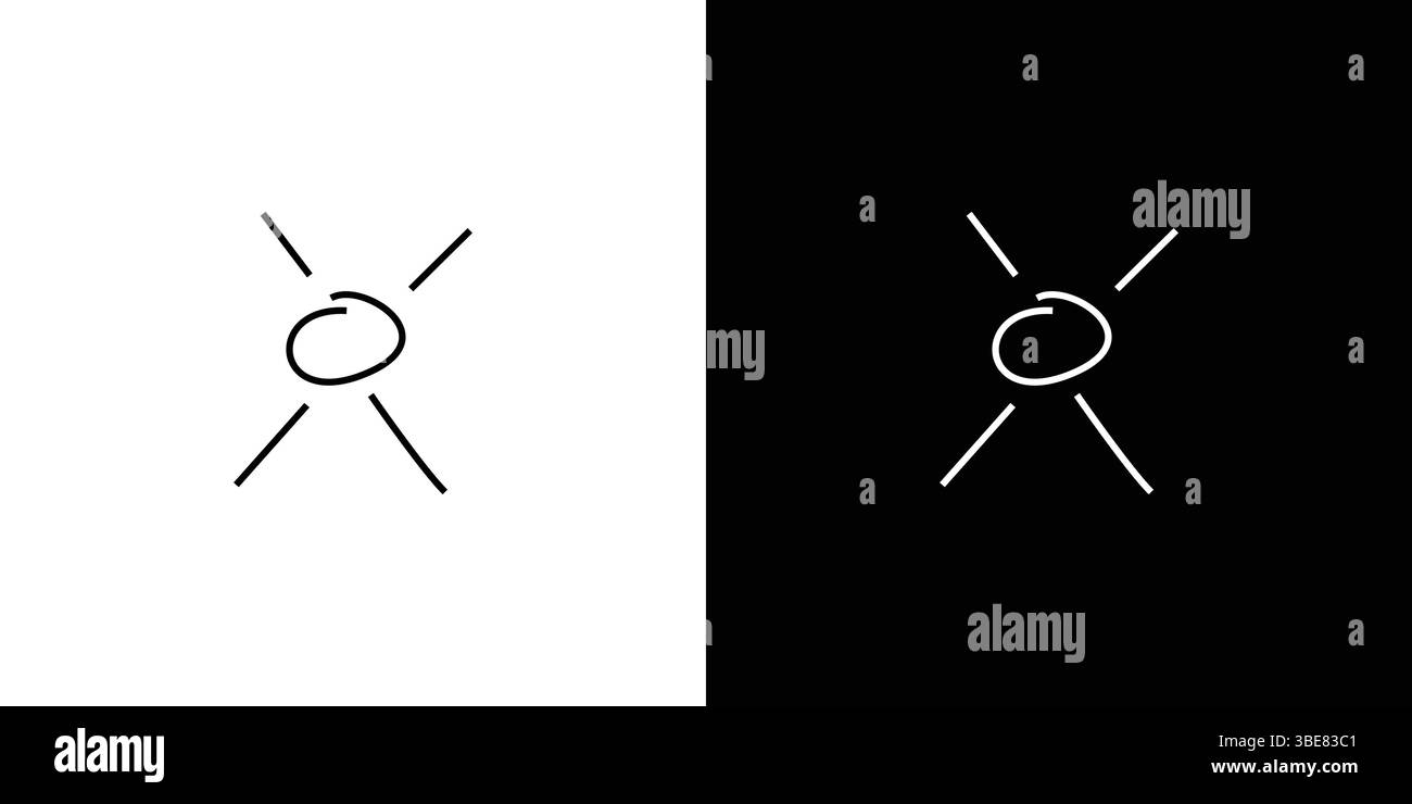 Simple and unique  XO  logo design Stock Vector