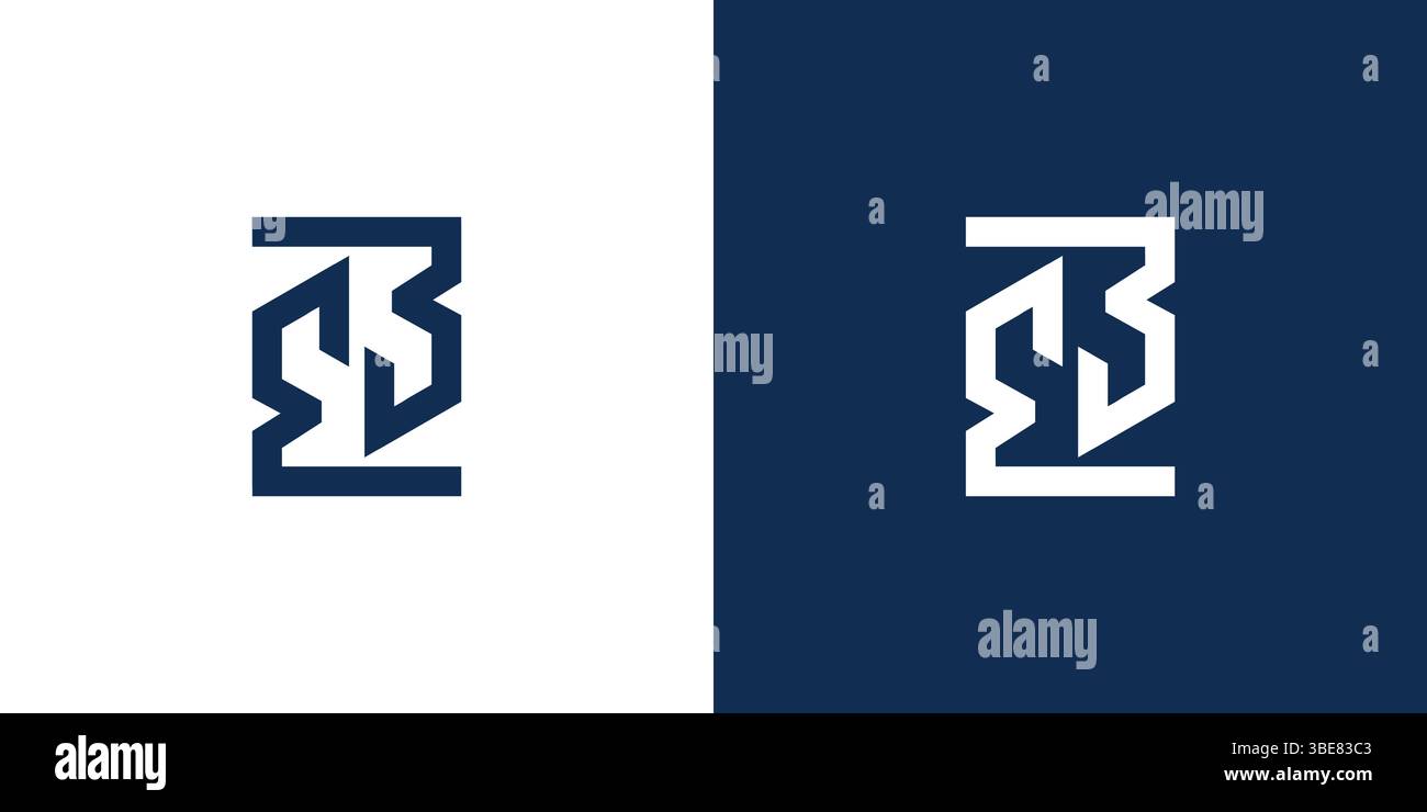 Modern and unique  EB  logo design Stock Vector