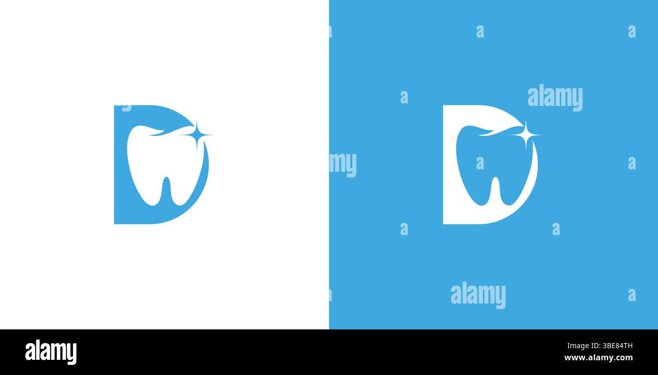 Modern and professional dental logo design Stock Vector