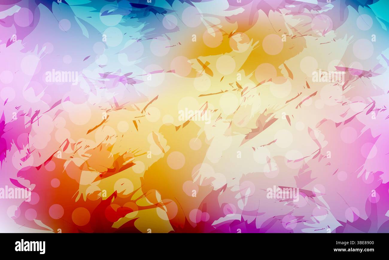 Colorful Abstract Splashes with Soft Light Effects Stock Vector