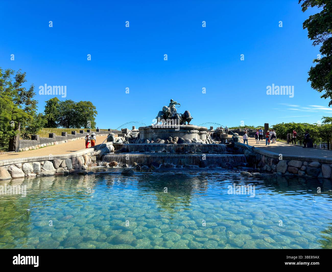 Gefion-Brunnen in Kopenhagen �C Bronze-Skulptur der nordischen G?ttin mit Ochsen Stock Photo