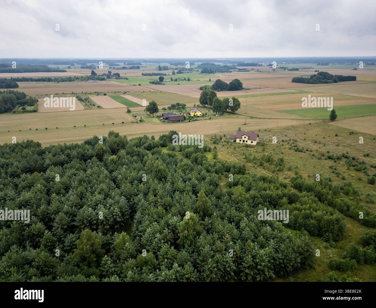 Countryside near Leipalingis town, Druskininkai Municipality, Alytus County of Lithuania Stock Photo