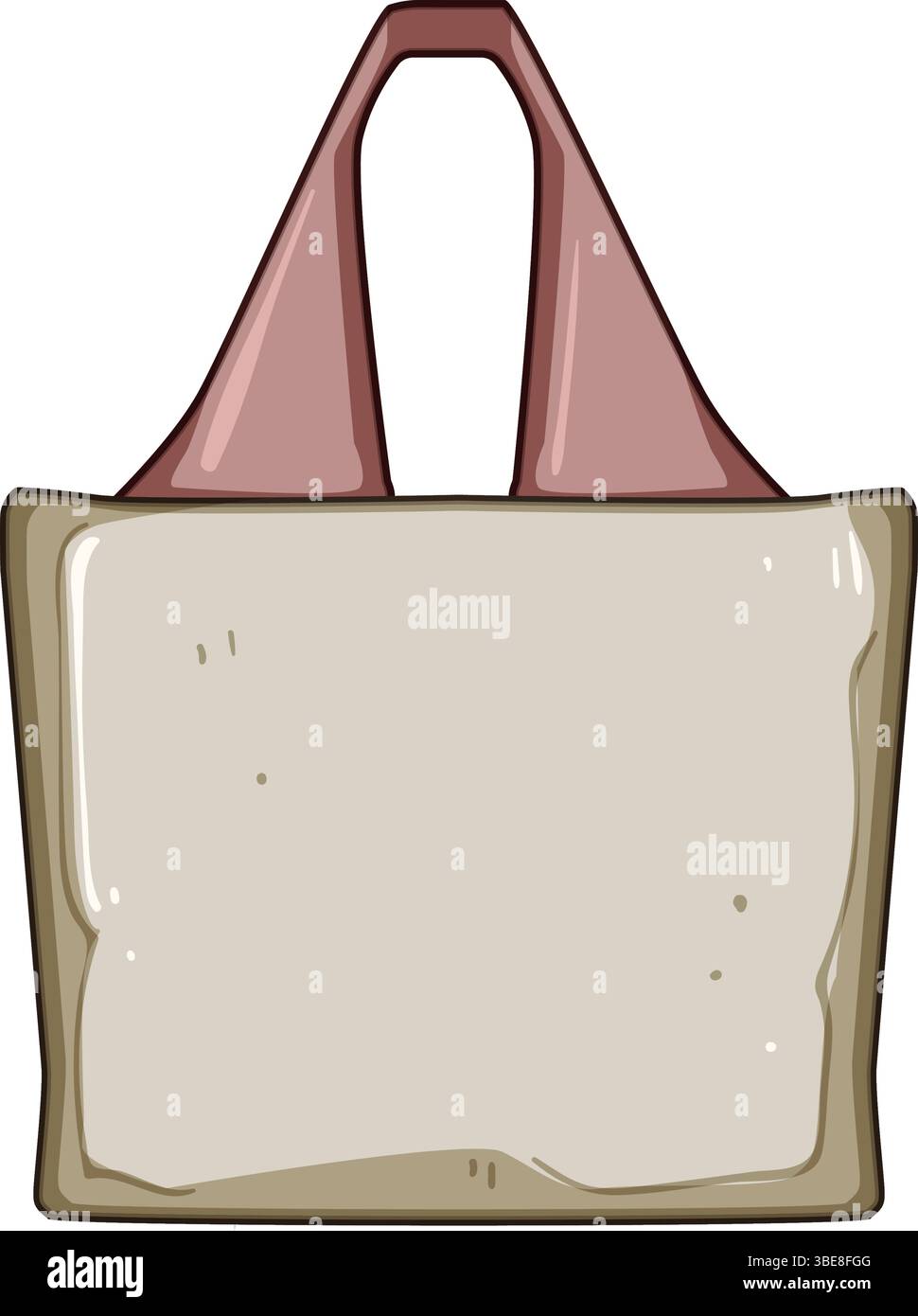 durable fabric grocery bag cartoon vector illustration Stock Vector ...
