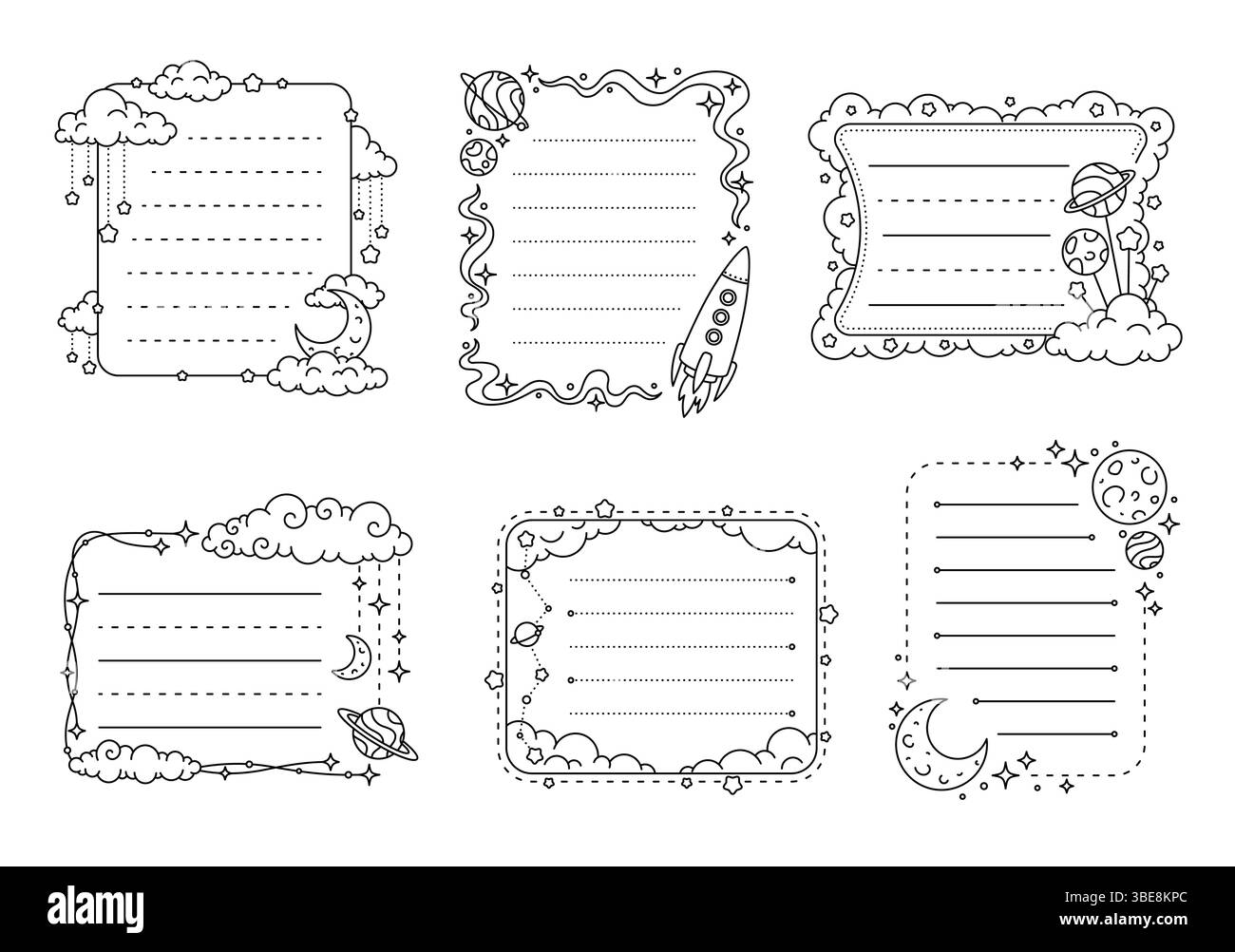 Frames borders for kids Black and White Stock Photos & Images - Alamy