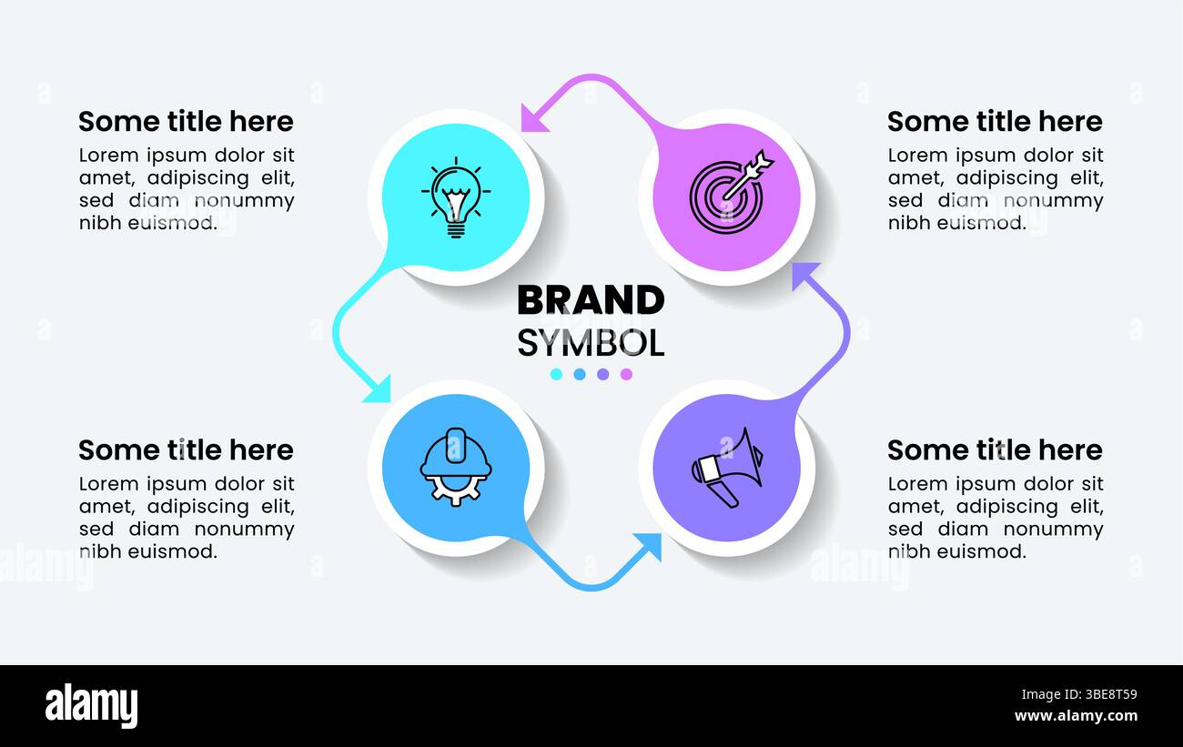 Infographic template with icons and 4 options or steps. Loop. Can be ...
