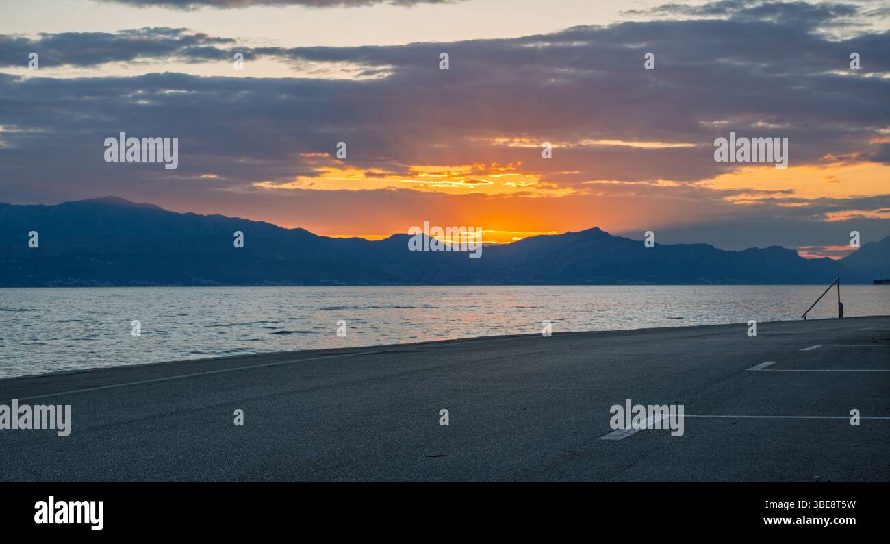 cgi backplate production.asphalt car park Stock Photo