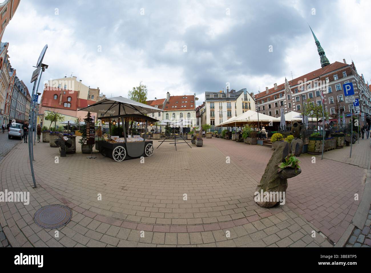 Street view of Riga, Latvia Stock Photo