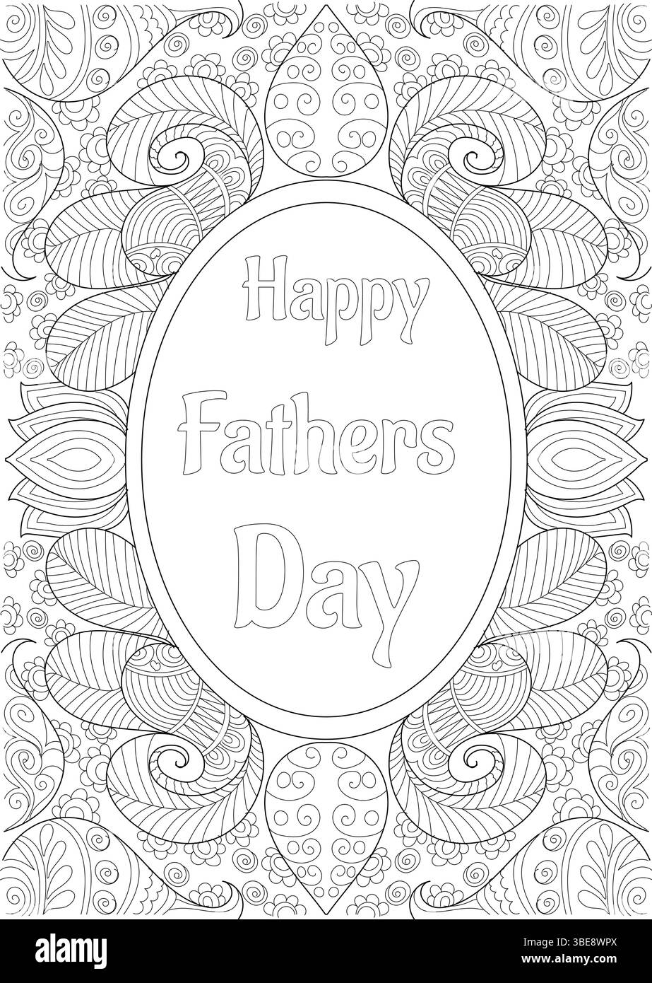 Kids happy fathers day drawing Black and White Stock Photos & Images ...