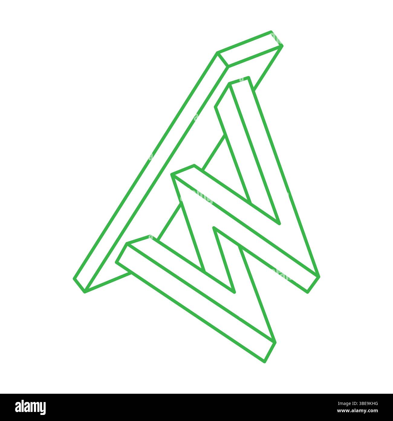 Impossible optical illusion shapes. Logo. Optical art objects ...