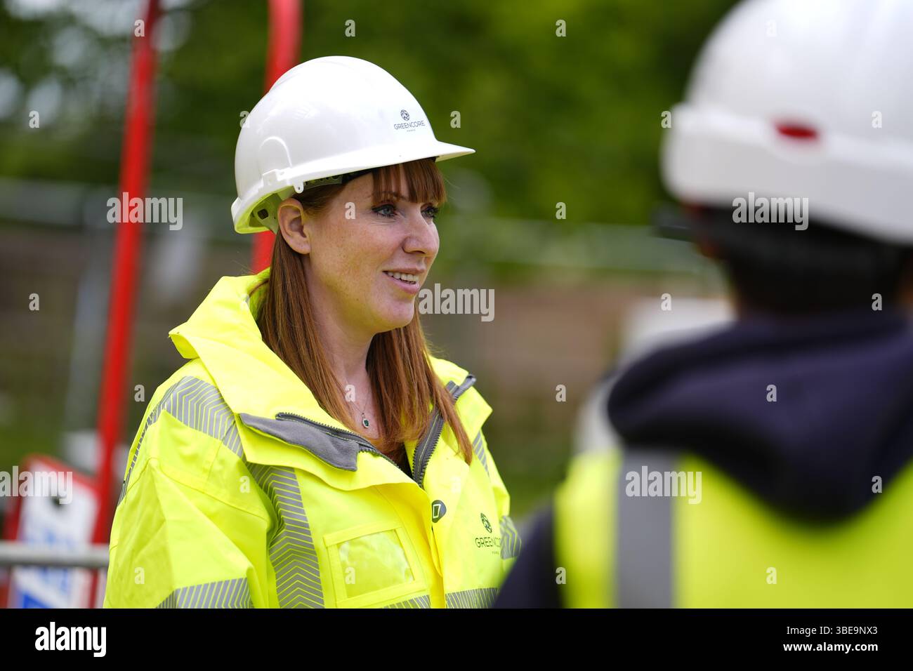 Deputy Prime Minister Angela Rayner visiting a new housing development near Didcot, Oxfordshire, to mark the announcement of new plans to support SME house builders, including new land release, simpler rules and faster decisions. Picture date: Wednesday May 28, 2025. Stock Photo