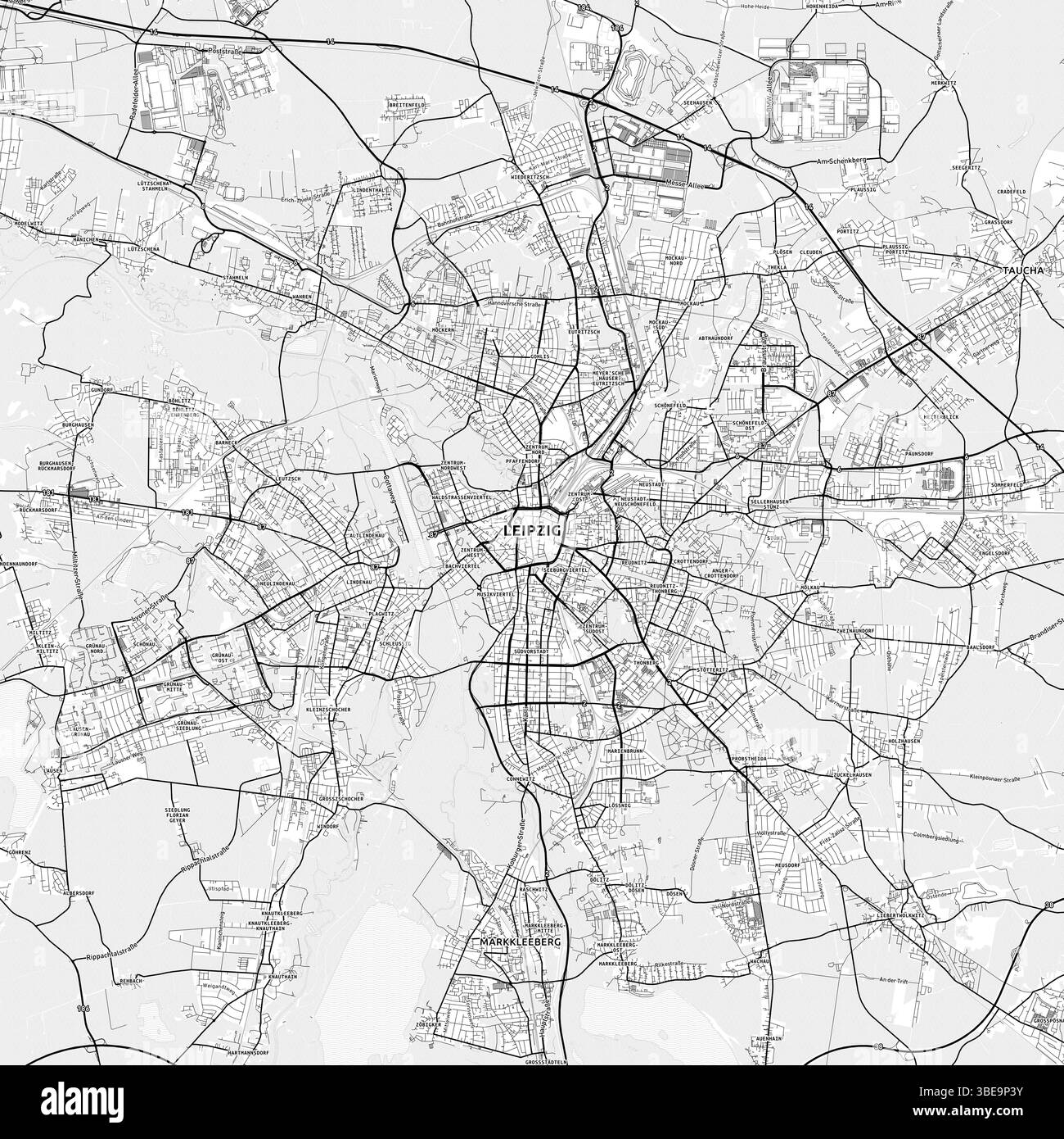 Leipzig map city hi-res stock photography and images - Alamy