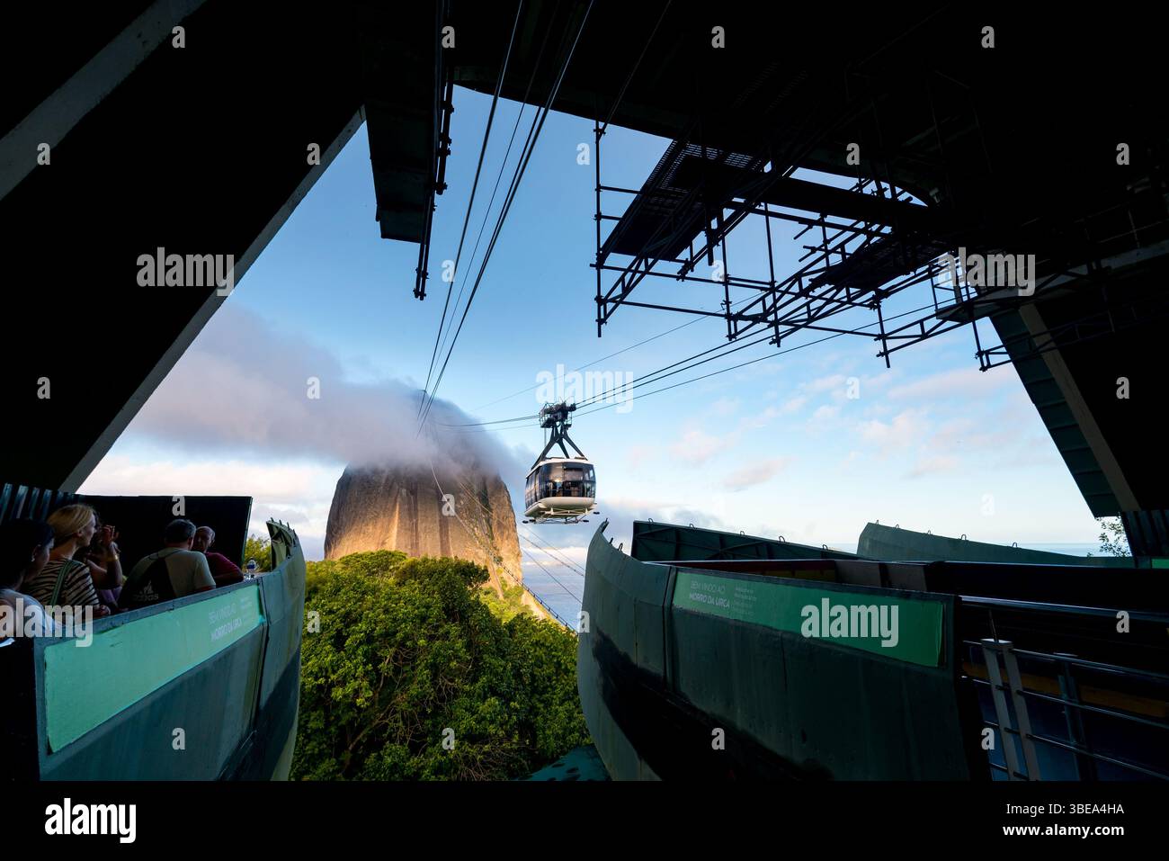 Cable Car Station at the Urca Mountain With the Sugarloaf in the Front ...