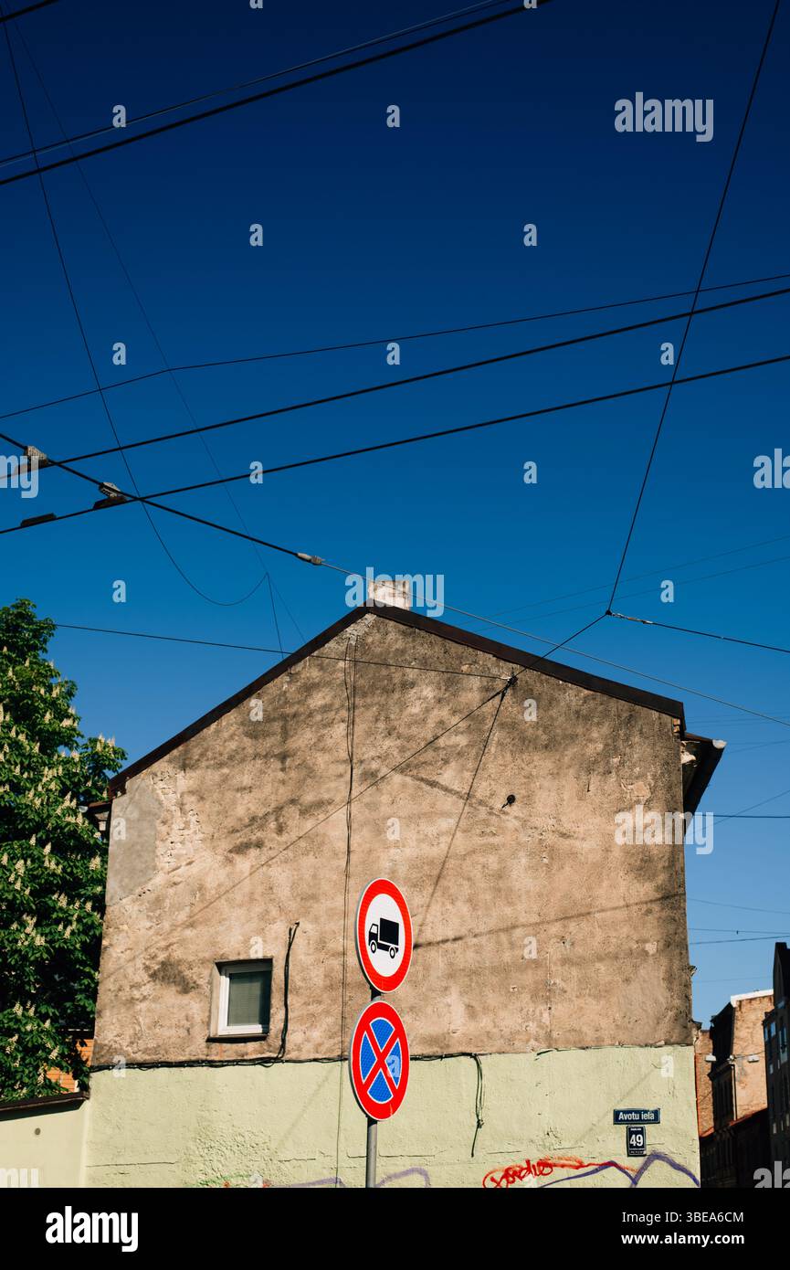 House and blue sky in Riga Stock Photo - Alamy